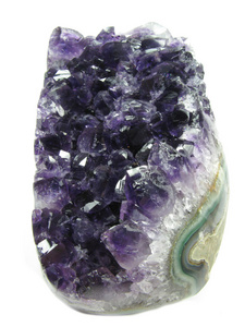 紫晶 geode 晶体 semigem 石