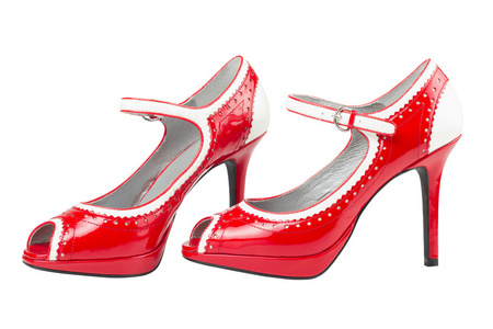 女性红色高跟鞋鞋