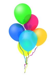 彩色充气的气球