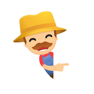 可爱的卡通农夫照片