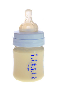 婴儿的奶瓶孤立
