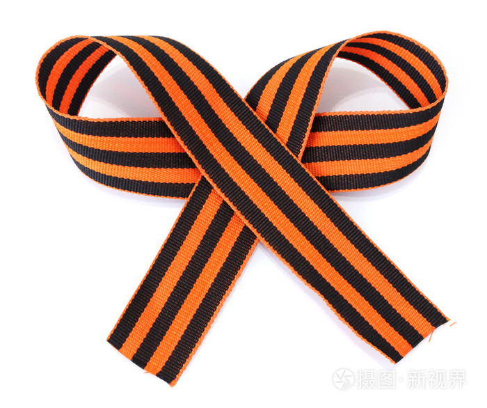 圣乔治丝带白色上孤立