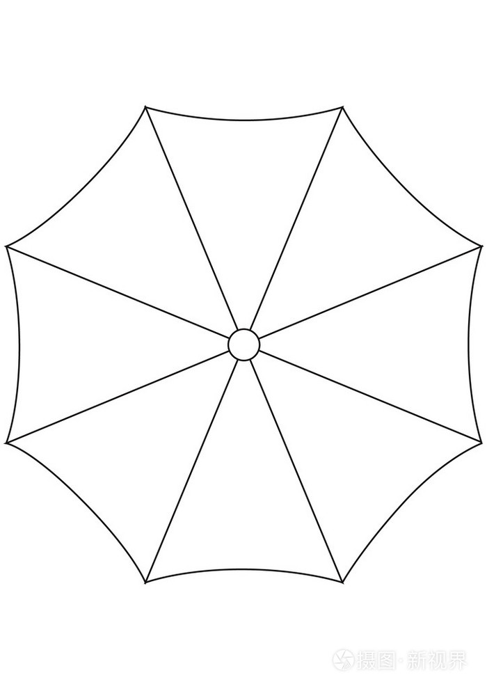 在白色背景上的伞矢量插画