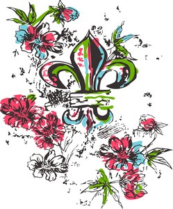 fleur de lis 与花