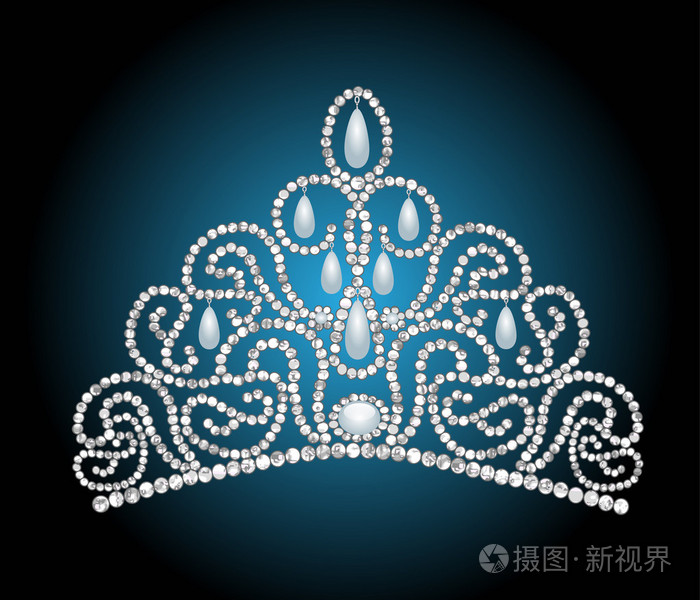 婚礼女性王冠与珍珠 lavaliere