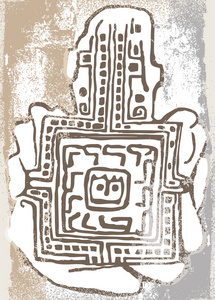 grunge 印加图标.矢量插画照片