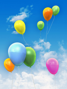 气球在天空中