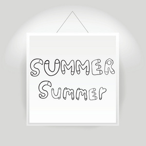 手绘制的夏天字体