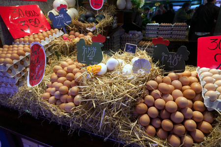 在巴塞罗那西班牙 la boqueria 市场