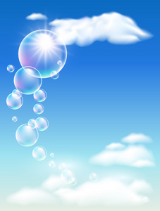 云层和泡沫