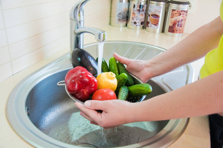 洗菜照片