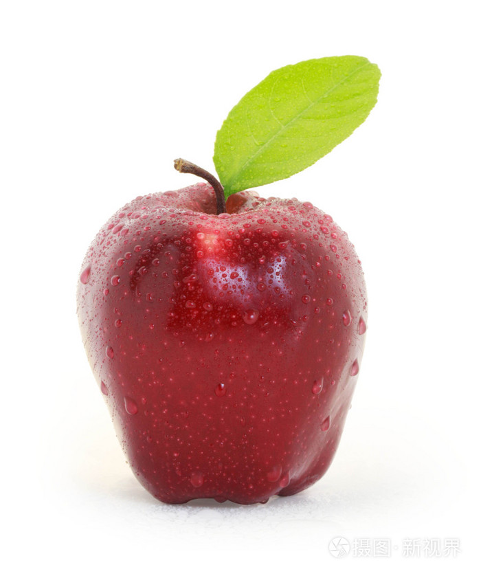 在白色背景上的红苹果照片-正版商用图片19jmy1-摄图新视界