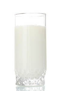 一杯牛奶被隔绝在白色