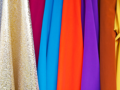 各种色彩缤纷的织物