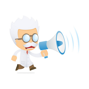 可爱的卡通科学家照片