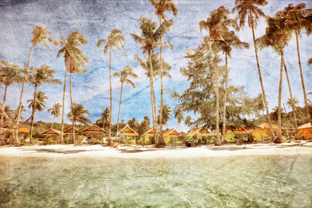 复古风格异域风情热带海滩图片