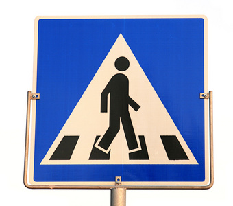 斑马道路标志人行横道.