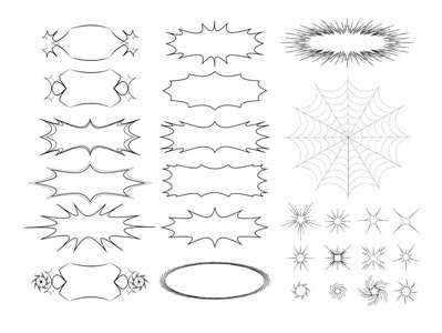 一套装饰图形及书法设计元素图片