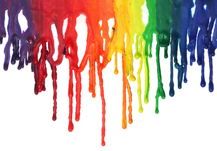 滴落在复制空间七彩的虹矢量水彩花圈滴漆 sp墨水在水中,在白色背景上