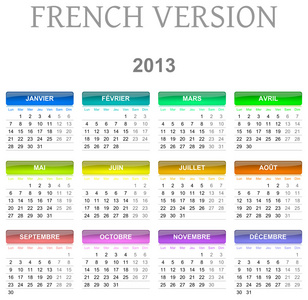 2013 日历法语版本