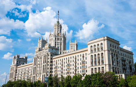 在莫斯科，俄罗斯，具有里程碑意义的斯大林的房子