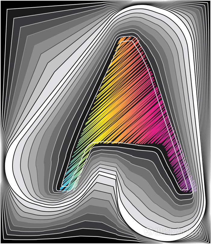 抽象的字体.矢量插画