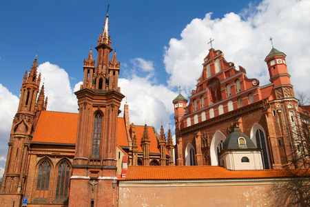 圣安娜和 bernardinu 的教会，在立陶宛维尔纽斯