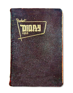 自 1953 年在白色背景上孤立以来复古口袋日记
