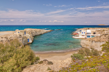 希腊，米洛斯岛 mytakas 海滩
