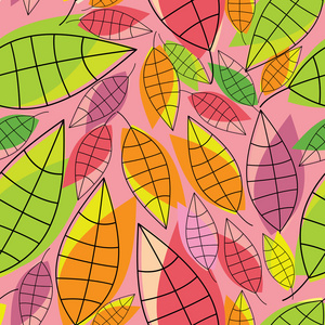 多彩的热带枫叶模式