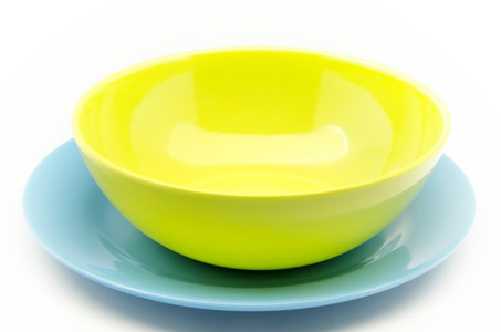 彩色塑料盘子