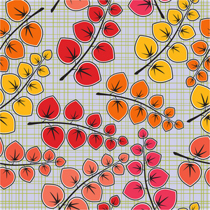 多彩装饰枫叶无缝模式