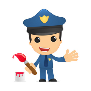 警察卡通可爱图片