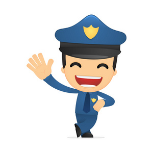 可爱的卡通警察照片