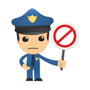 可爱的卡通警察照片