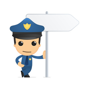 可爱的卡通警察照片