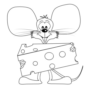 卡通老鼠与奶酪