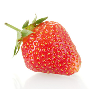 孤立在白色的甜草莓