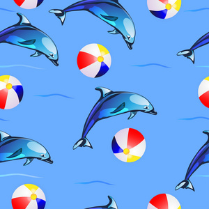 海豚与球图片