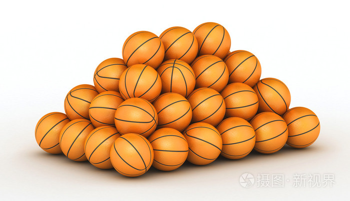堆栈的篮球球