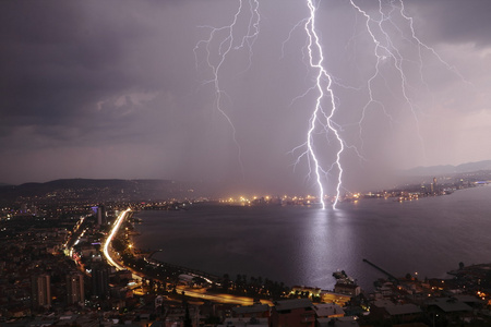 雷声在城市上