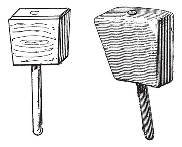 木槌，复古雕刻
