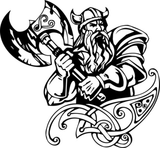 wikinger北欧的维京人-矢量插画.乙烯基-准备好了照片