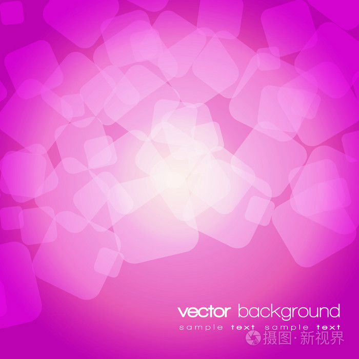 闪闪发光的紫色粉红色灯光与文本的背景矢量