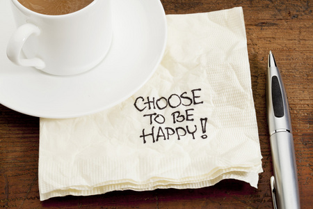 选择要在一张餐巾纸上快乐