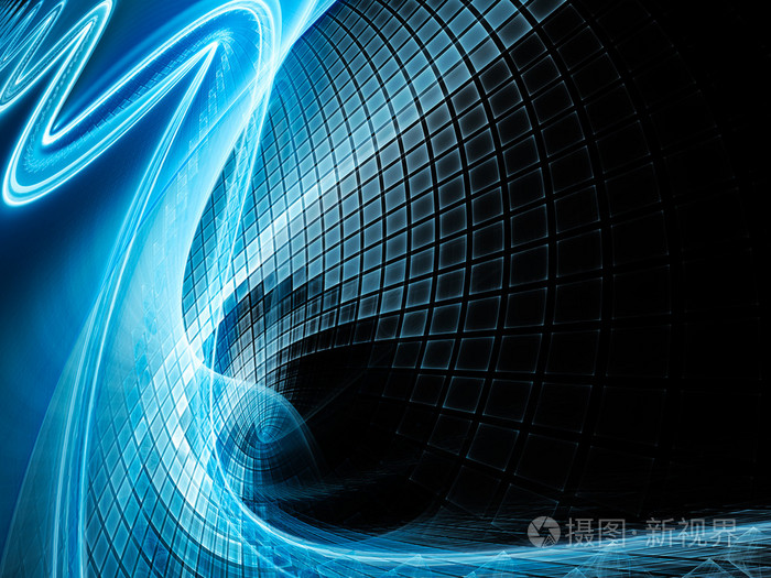 抽象的蓝色和黑色组成