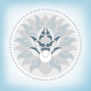 中国的虚拟宝相花一套: 莲花, 牡丹皮照片