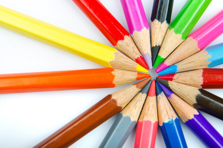 彩色铅笔在创意概念