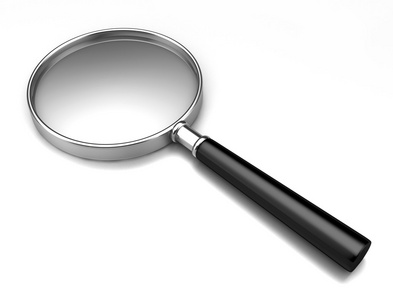 玻璃放大镜镜头搜索缩放视图.3d 图像 o照片