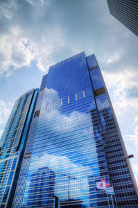 在市中心的摩天大楼芝加哥，伊利诺伊州